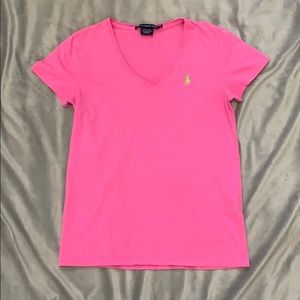 Ralph Lauren Sport - V Neck Pink Tee